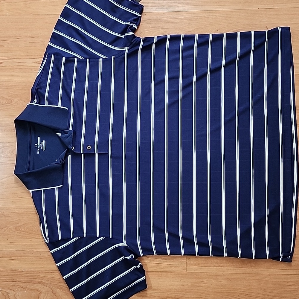 Grand Slam Striped Short Sleeve Golf Polo New With Tags